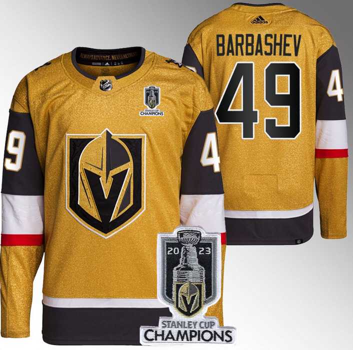 Men's Vegas Golden Knights #49 Ivan Barbashev Gold 2023 Stanley Cup Champions Stitched Jersey,We sell and wholesale Men's Vegas Golden Knights #49 Ivan Barbashev Gold 2023 Stanley Cup Champions Stitched Jersey on line form chian!
